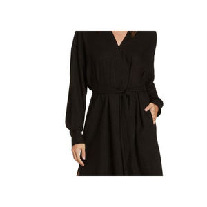 Abito chemisier midi nero Willow Nadine da donna, manica lunga, taglia media, silhouette comoda e ampia - Product Image 5