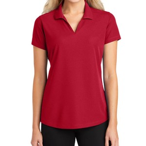 Camiseta Polo de Manga Corta Roja para Mujer, Marca Harry Johnson Production, Color Sólido, Tejido de Punto, Estilo Casual, 100% Poliéster, Largo Regular - Product Image 1
