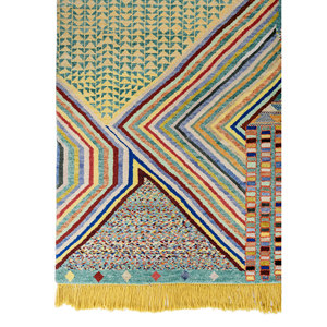 Tapis Manchaha grande surface en laine, bambou et soie, noué à la main, en viscose, pour la décoration de la maison, du salon et du couloir - Les-1192 - Product Image 4