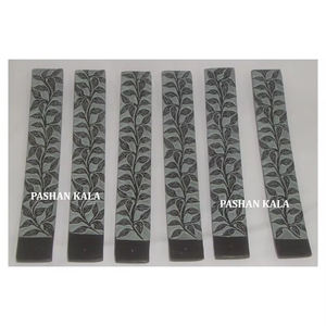 Brûleur de bâton d'encens de conception de feuille de stéatite naturelle de forme rectangulaire le plus attrayant pour la décoration à la maison et l'article de cadeau d'affaires - Product Image 1