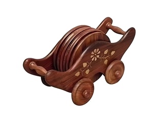 Dessous de verre en bois Dessous de verre écologique pour la maison, bar, café Vente en gros Tasse en bois Tapis pierre, sous-verres - Product Image 3