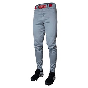 Pantalon de baseball gris personnalisé, uniforme d'équipe professionnel, vêtements de sport athlétiques, 100% polyester, séchage rapide, fabrication sur mesure - Product Image 1
