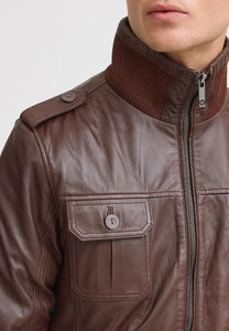 Chaqueta de cuero universitaria de manga larga de talla grande para hombre con logotipo bordado personalizado de alta calidad, soporte, corte pesado, Letterman práctico - Product Image 4