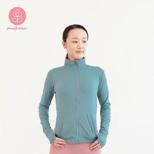 Mukasa Slim-Fitting Stand Collar Short Coat yoga wear set mujeres - Product Image 1