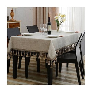 Custom Logo Table Cloth Wholesale Jacquard Leafs Embroidery Modern Organic Cotton Sustainable Disposable Bulk OEM ODM Buyers - Product Image 2