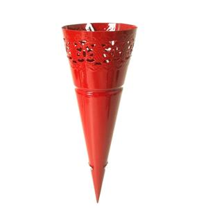 ที่ใส่เทียนทีไลท์เหล็กสำหรับตกแต่งบ้านรูปทรงกรวยสีเงินสำเร็จรูปทำด้วยมือสำหรับตกแต่งสวนและคริสต์มาส - Product Image 2