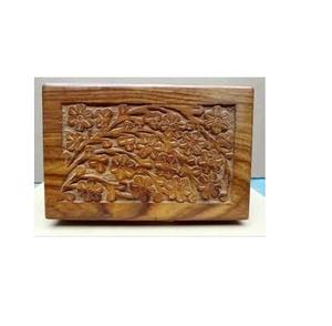 Urna funeraria moderna de madera maciza para decoración del hogar Acabado pulido natural El mejor diseño para el almacenamiento de cenizas Decoración de madera de cremación sólida - Product Image 6