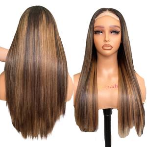Pelucas vietnamitas 4x4 5x5 rectas HD Swiss Lace Front Glueless Bone Straight Highlight Color Remy Virgin Hair Cutícula alineada - Product Image 1