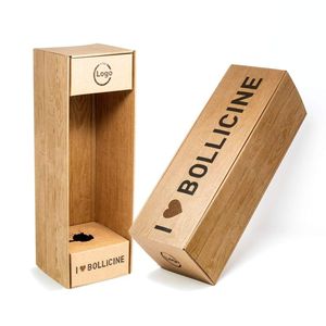 Boîtes mod. DOUBLE SHIP 15x15x46 cm avec couvercle séparé - Personnalisé - Blanc avec motif nid d'abeille - Product Image 2