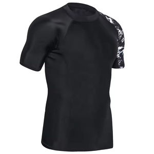 2026 Top Quality Men's Simple <b>Plain</b> Blank Solid <b>Colour</b> Rash Guard Hot Sale MMA Rush Guard Sportswear Men Rash Guards - Product Image 2