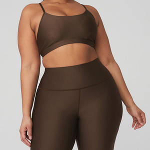 Custom Logo Soft <b>Long</b> <b>Sleeve</b> Crop <b>Top</b> Shorts <b>Yoga</b> Active Wear Sets Women Seamless Gym Fitness Sets - Product Image 4