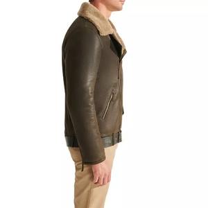 Chaqueta bomber de piloto para hombre, cazadora de piel de oveja/piel de vaca, de cuero genuino, maximice Wear - Product Image 5