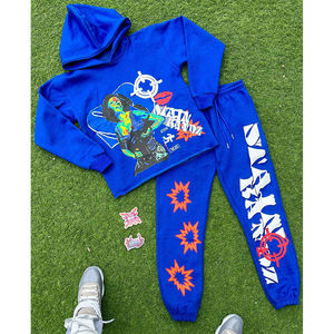 2025 respirant bleu couleur 3D bouffée impression avec capuche manches longues haute qualité Durable léger hommes vêtements d'extérieur survêtements - Product Image 1