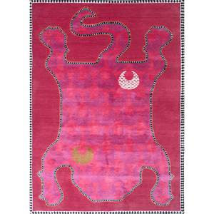 Alfombra Majnun Rosa y Morada, Tejida a Mano con Lana y Seda, Diseño Abstracto, para Hogar, Pasillo y Sala de Estar - Alfombras Jaipur ZA - Product Image 1