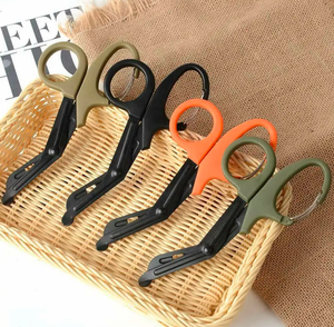 Ciseaux de pansement de premiers secours poignée en plastique marron ciseaux médicaux ciseaux universels chirurgicaux en acier inoxydable par ANAAIF - Product Image 6