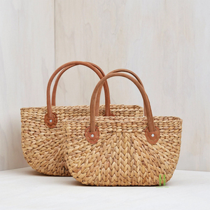 Vente en gros de sacs à main en jacinthe d'eau écologiques en paille pour femmes Vente en gros de sacs à main en paille et rotin avec logo personnalisé du Vietnam Vente en gros - Product Image 6