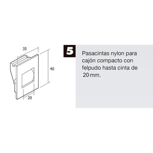 Guida compatta per nastro per tapparelle avvolgibili per nastri metallici fino a 20 mm. - Product Image 3