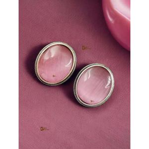 Pendientes de Plata Oxidada con Piedras de Imitación, Estilo Simple, para Uso Casual y Fiestas, Hechos a Mano, Producto al por Mayor - Product Image 1