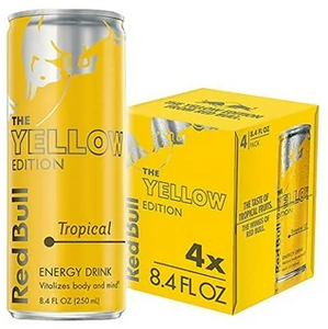 Red Bull Tropical Edition, 12 Latas de 250ml, Contiene Niacina 8mg, Ácido Pantoténico 2mg, Vitamina B6 2mg y B12 2µg, Suministro al por Mayor - Product Image 4