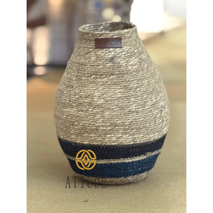 ATICUE Handcrafted 5x13 Inch Surahi Shape Planter <b>Basket</b> <b>Small</b> Open Multipurpose Decorative Storage <b>Basket</b> for Flower Pot - Product Image 3