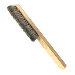 Cepillo para arañazos de acero Cerdas con mango de madera 4 "de largo 3/4" de ancho en general 9,1/2 "para suministros de joyería venta completa precio caliente - Product Image 1