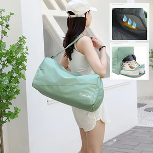 Bolsa deportiva Oxford de gran capacidad con cremallera, bolsas de viaje sólidas a la moda para Fitness, tela gruesa, algodón impermeable de alta capacidad - Product Image 1