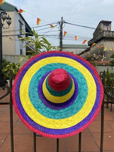 Chapeaux de paille mexicains colorés en gros avec de grands bords, parfaits pour les fêtes, les décorations et les idées de cadeaux d'Halloween - Product Image 6