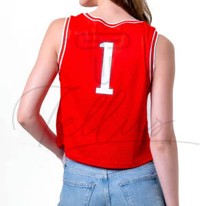 Uniformes de Baloncesto Personalizados para Mujer, Impresos, Transpirables, de Secado Rápido, sin Mangas, 100% Poliéster - Product Image 3