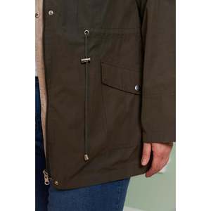 Double-Sided <b>Plus</b> <b>Size</b> <b>Trench</b> <b>Coat</b>, Khaki - Product Image 3