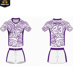 Conjunto de Rugby Personalizado de Alta Calidad, Camiseta y Pantalones Cortos |   Sublimación de Poliéster Transpirable |   Patrón 3D Antibacteriano de Secado Rápido |   Ropa de Club - Product Image 1