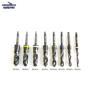 ชุดดอกสว่านทำความสะอาดรากฟันเทียมแบบใช้น้ำภายนอก ยี่ห้อสั่งทำพิเศษ เคลือบไทเทเนียมสีดำ แข็งพิเศษ 8 ชิ้น ระดับ I ได้รับการรับรองมาตรฐาน CE และ ISO - Product Image 1