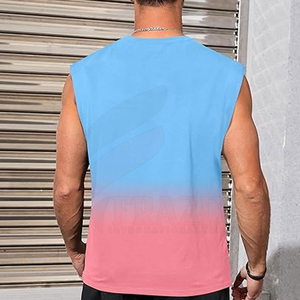 เสื้อกล้ามผู้ชายสั่งทำขายส่ง ระบายอากาศได้ดี ผลิตจากผ้าโพลีเอสเตอร์/คอตตอน แห้งเร็ว เหมาะสำหรับออกกำลังกาย สไตล์ลำลอง รับผลิตตามแบบ - Product Image 6