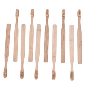 Brosse à dents en bambou naturel 100% écologique OEM pour adultes et enfants biodégradable avec brosse de couleur emballage en boîte à usage domestique - Product Image 2