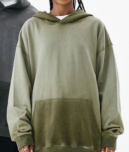 Sweat-shirt décontracté de style classique pour femmes, sweat à capuche surdimensionné doublé col en V avec logo avant Streetwear longue longueur avec poche - Product Image 4