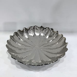 Customized Butterfly-Shaped Nickel-Plated Metal Fruit Serving <b>Tray</b> Elegant <b>Glass</b> <b>Tray</b> Home Dining Table Kitchen Decorative Fruit - Product Image 2
