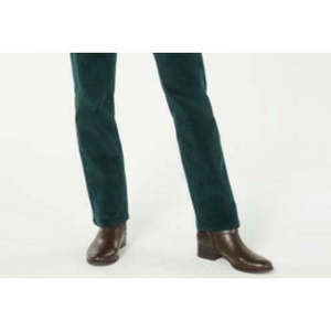 Pantaloni da donna Charter Club Lexington in velluto a coste a vita alta, verde, taglia 14, anti-piega, con stampa animalier effetto stropicciato - Product Image 3