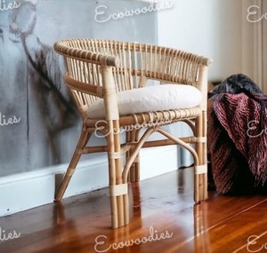 Muebles de exterior, sillas de jardín, patio, moderno sillón de bambú y ratán, sillas elegantes para el hogar, Hotel, interior, exterior, restaurante - Product Image 2