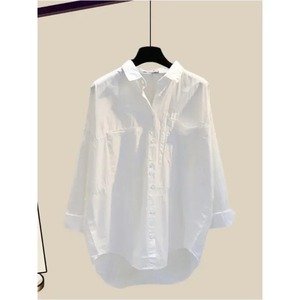 ชุดเสื้อผ้า3ชิ้นสำหรับสาวออฟฟิศชุดเสื้อสเวตเตอร์ถักแบบไม่สม่ำเสมอ + เสื้อเชิ้ต + กางเกงขากว้างสำหรับฤดูหนาว - Product Image 6