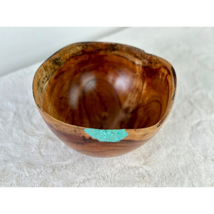 Tazón de comida de madera y resina hecho a mano, ideal para la decoración elegante del hogar y el uso diario de postres y frutas grandes - Product Image 5