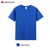 Boşlukları pamuk T Shirt özel baskılı düz yuvarlak boyun T Shirt grafik T Shirt yüksek kalite % 100% pamuk düz renk Espectone tarafından