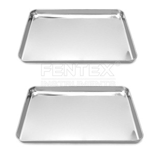 Bandeja de almacenamiento plana de instrumentos con marcado CE certificado ISO13485 de acero inoxidable 304 para uso quirúrgico y general hospitalario - Product Image 2