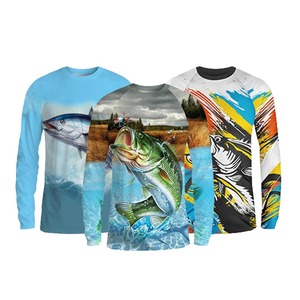 Customized UPF 50 shirt Quick dry fishing shirt Polyester long sleeve shirt Men's <b>sunscreen</b> summer shirt - Product Image 3
