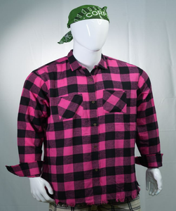 Chemise en flanelle sur mesure pour hommes Chemise en coton à manches longues bon marché en coton imprimé OEM personnalisé Chemise en flanelle décontractée pour l'été - Product Image 5