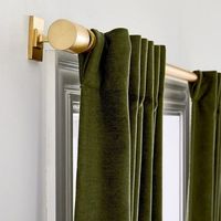 Rideaux en velours vert mousse, doux, en mélange de coton, de haute qualité, de luxe, style indien, à passe-tringle, pour décoration hospitalière