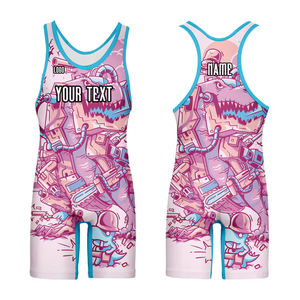 Trajes de Lucha Libre Deportivos Personalizados, Chalecos de Fitness para Hombre, Traje de Levantamiento de Pesas con Impresión Personalizada y Sublimación - Product Image 5