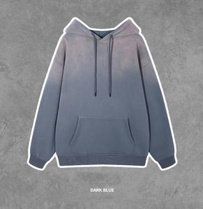 Ensemble de pulls à capuche surdimensionnés vintage en coton dégradé délavé à l'acide Jogger pour hommes - Product Image 2