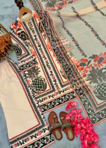 Traje Salwar de seda con estampado digital de diseñador vestido largo Kameez pakistaní de estilo moderno para fiestas de boda indio pakistaní - Product Image 5