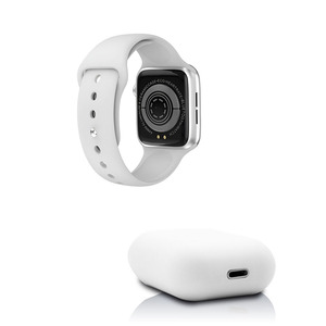 Montre connectée Myrva T500 avec kit d'écouteurs Twins, écran tactile blanc 320x240, tracker d'activité unisexe, étanche IPX6 - Product Image 3