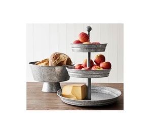 Support à gâteau en métal rond de qualité supérieure Design fantastique Serveur de gâteau galvanisé Outils de gâteau - Product Image 2
