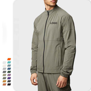 Veste unisexe personnalisée coupe ample à prix d'usine coupe-vent léger en nylon de haute qualité demi-fermeture éclair enduit de PU camouflage décontracté - Product Image 2